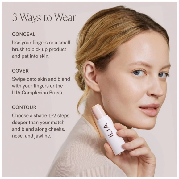 ILIA Skin Rewind Blurring Foundation & Concealer Complexion Stick: 12N SYCAMORE - Picture 11 of 12